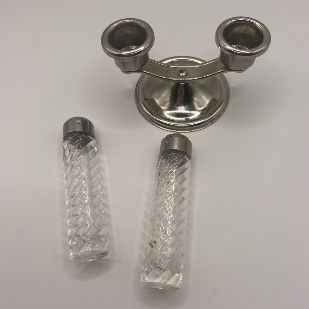 VINTAGE Vanstyle Specialties Corp Candlestick Salt and Pepper Shaker Set - Picture 6 of 15